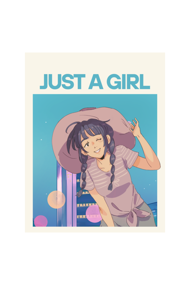 Just A Girl Hoodie - Print Pulse