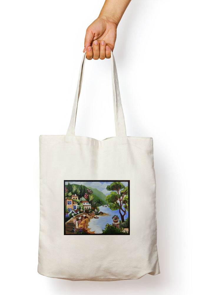 Streets of Paris by the Sea Tote Bag - Print Pulse