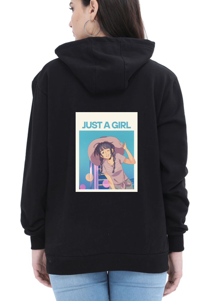 Just A Girl Hoodie - Print Pulse