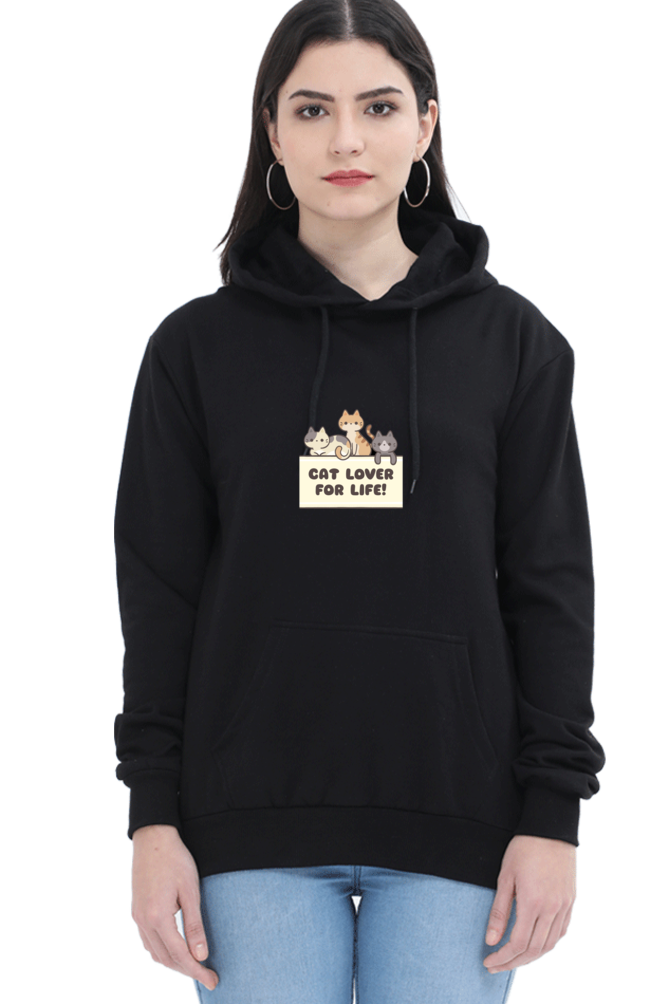 Purr-fectly Stylish: Cat Design Hoodie - Print Pulse