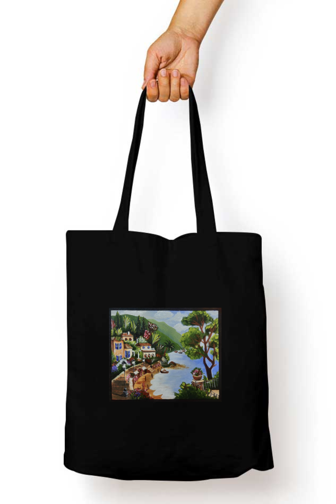 Streets of Paris by the Sea Tote Bag - Print Pulse