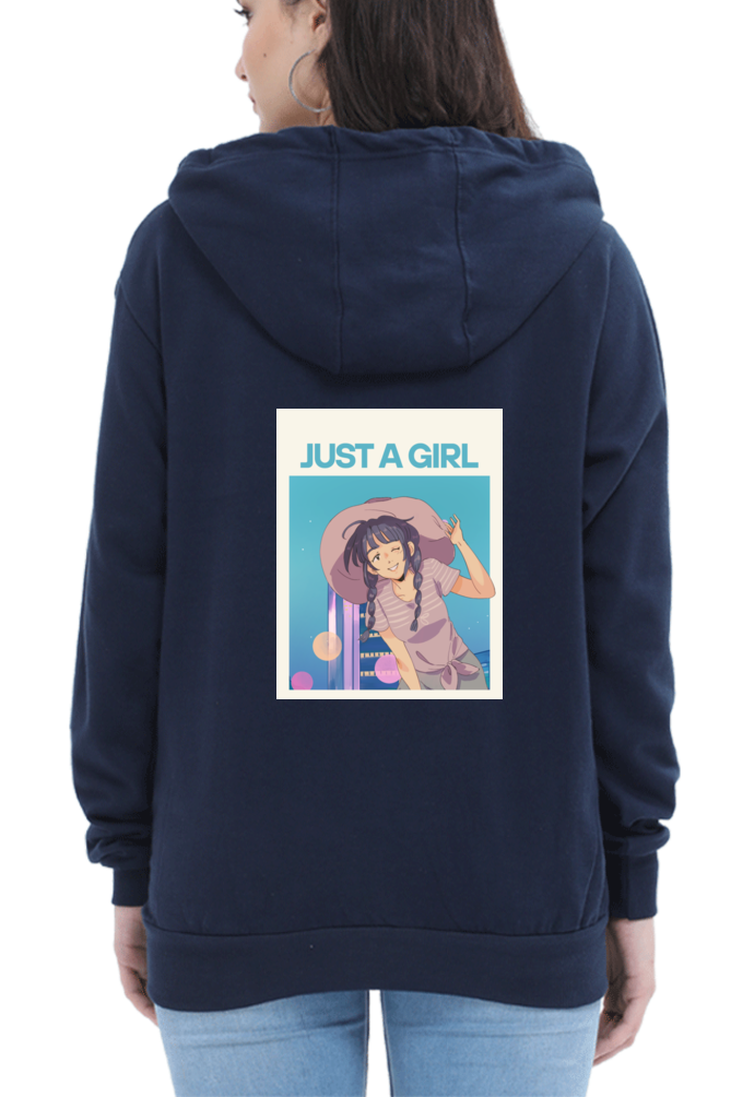 Just A Girl Hoodie - Print Pulse