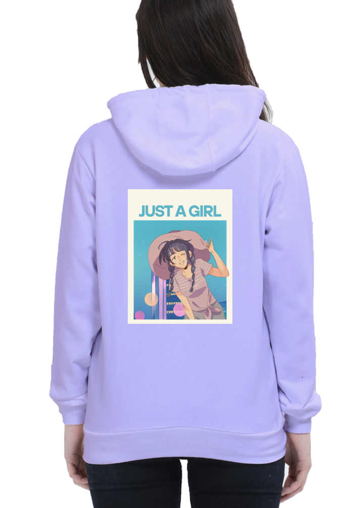 Just A Girl Hoodie - Print Pulse