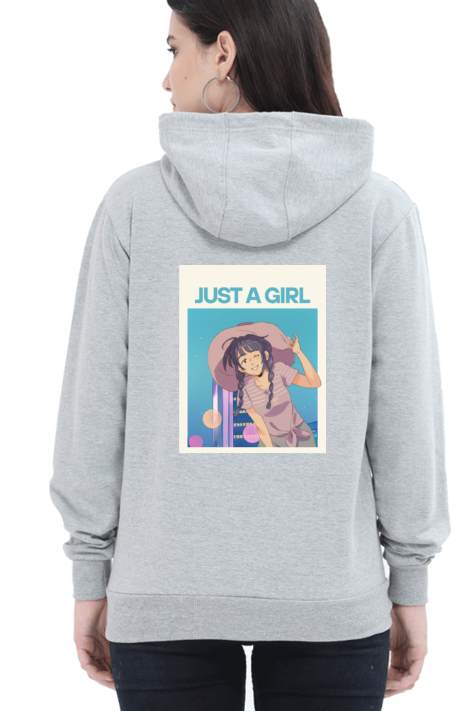 Just A Girl Hoodie - Print Pulse