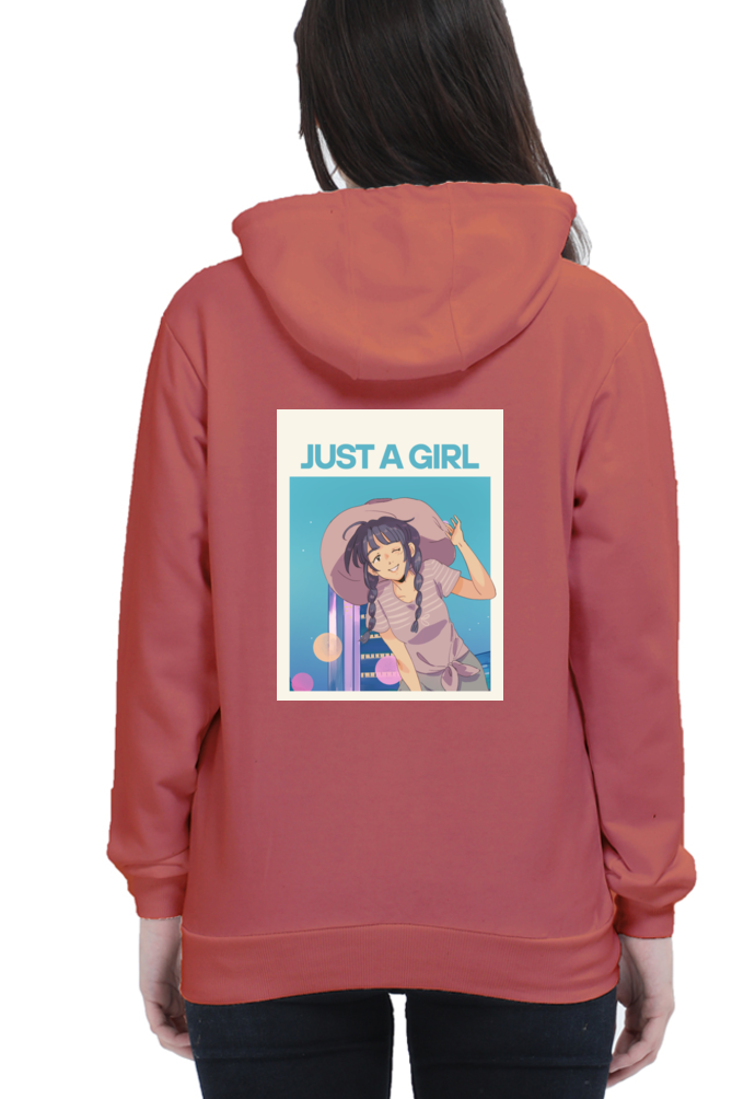 Just A Girl Hoodie - Print Pulse