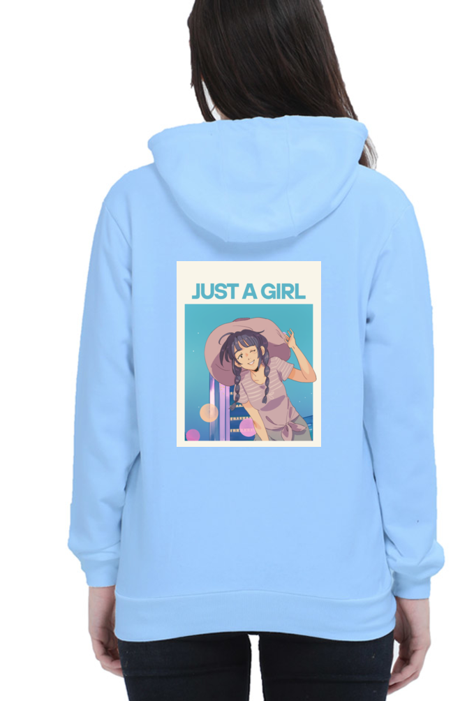 Just A Girl Hoodie - Print Pulse