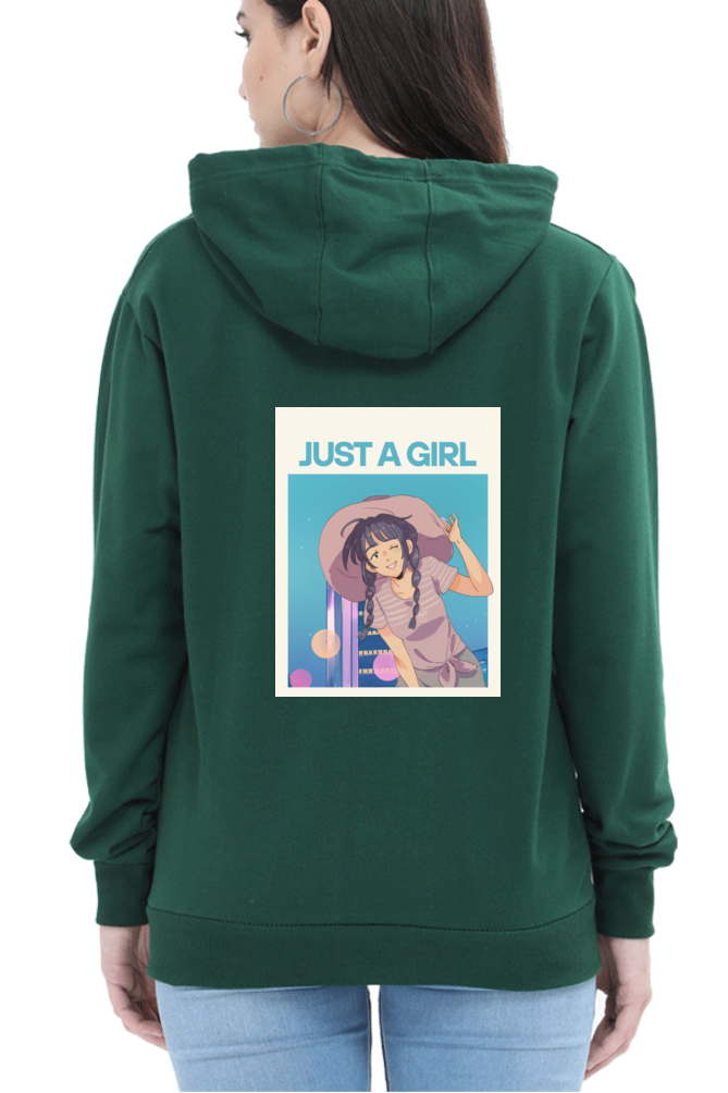 Just A Girl Hoodie - Print Pulse